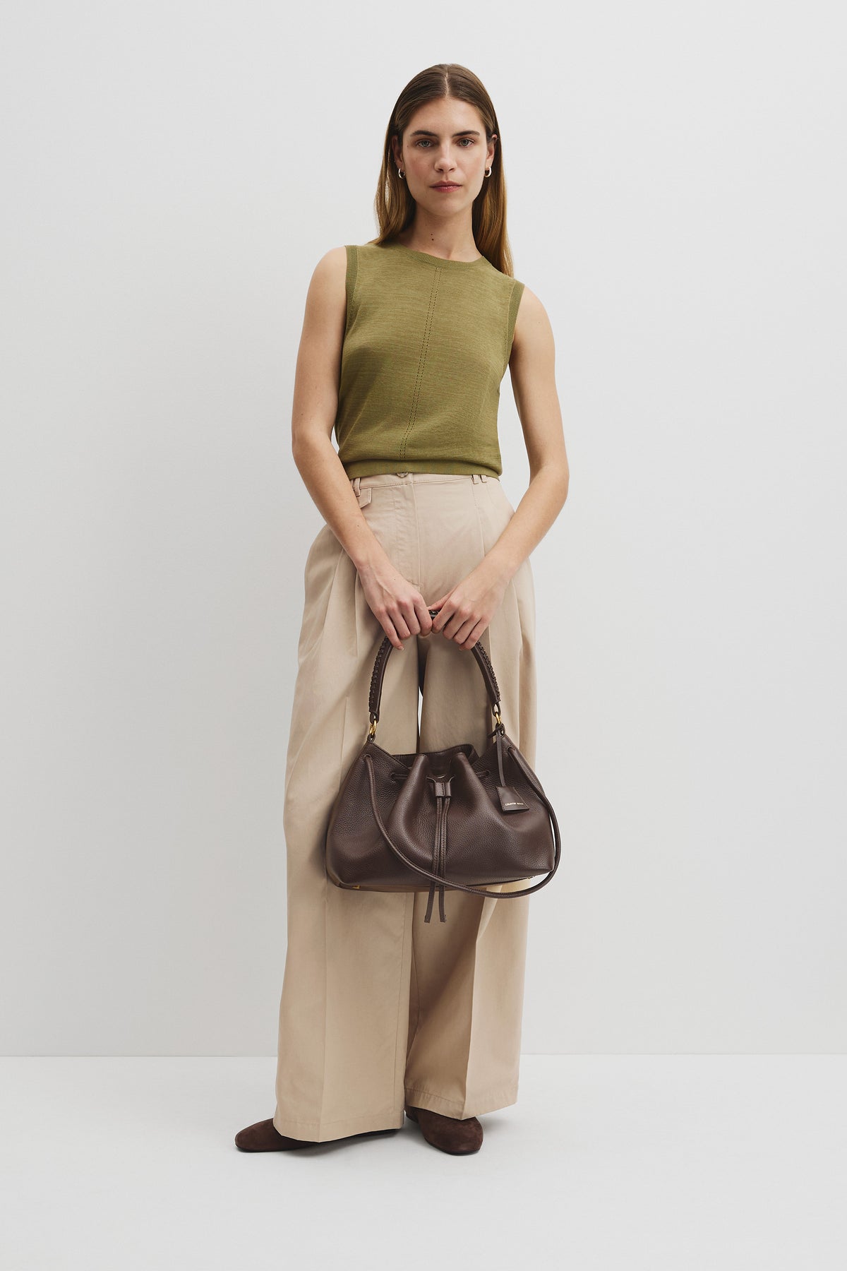 Pointelle Detail Neck Tank