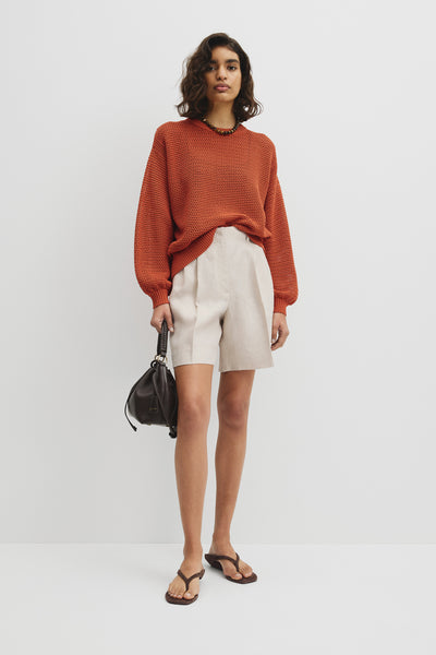 Longsleeve Relaxed Crochet Knit
