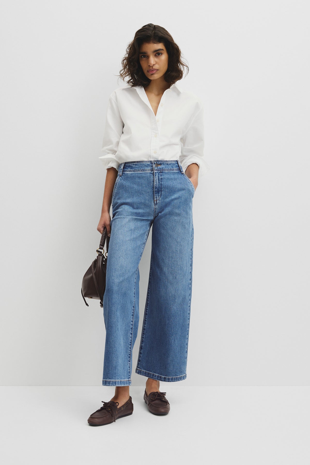 Refined High Rise Wide Leg Jean