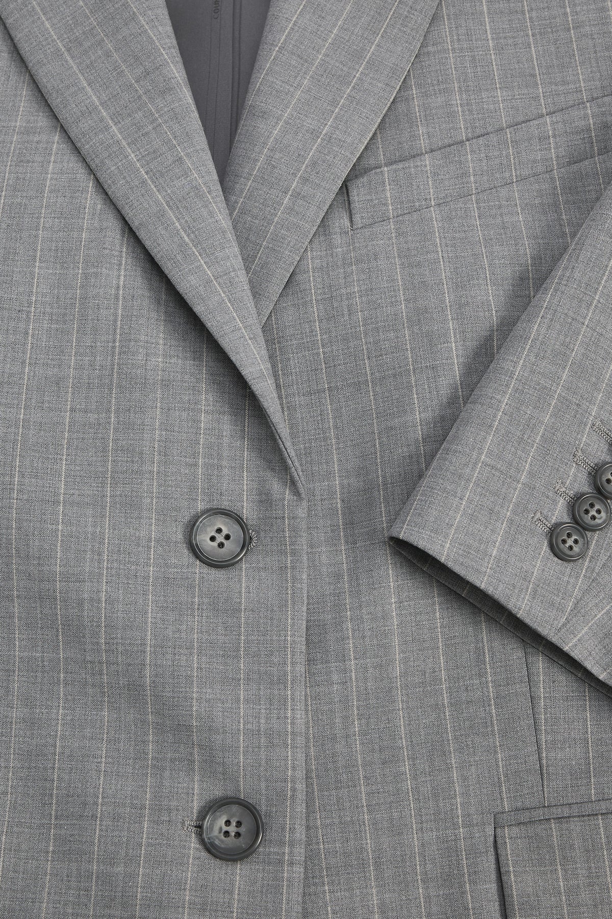 Wool Blend Pinstripe Classic Blazer