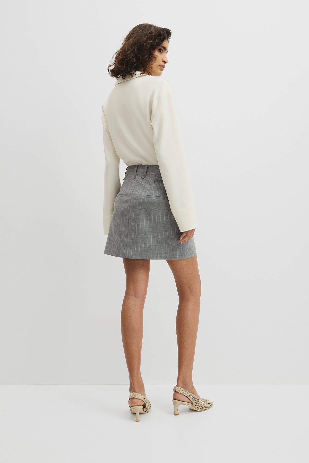Pinstripe Mini Skirt
