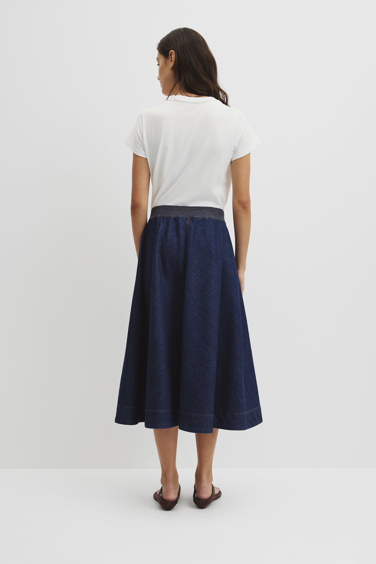 Soft Denim Cargo Skirt