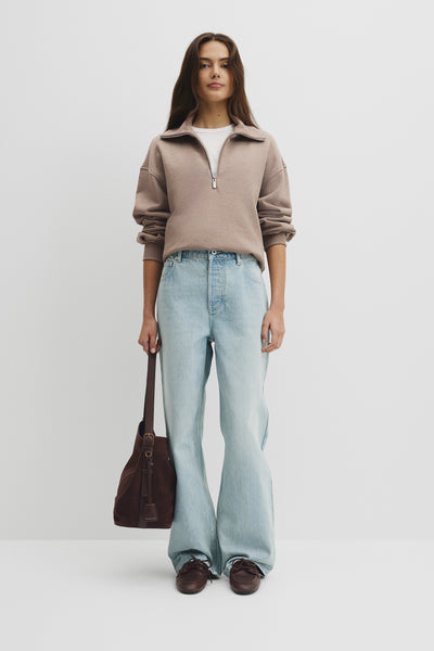 Australian Cotton Funnel Neck Sweat