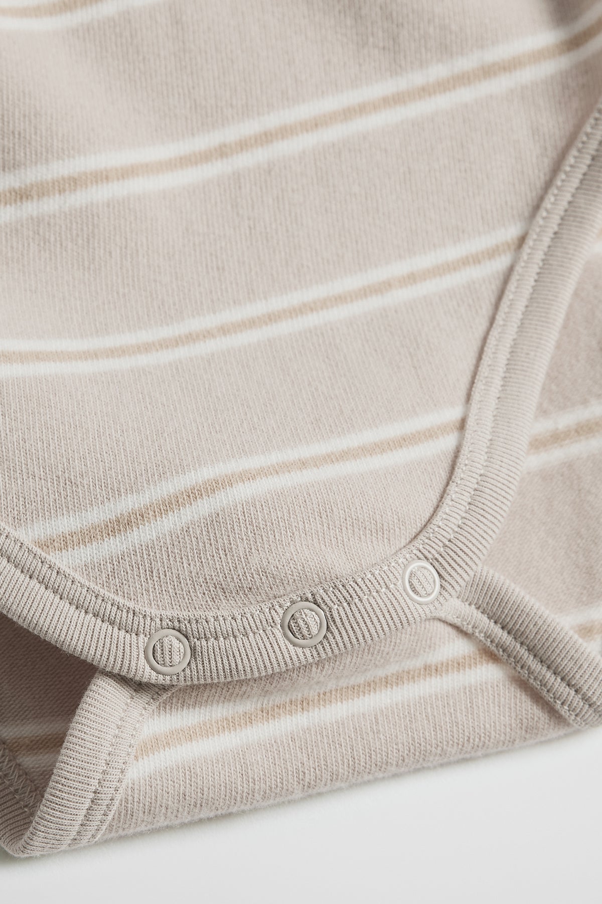 Organically Grown Cotton Stripe Logo Long Sleeve Bodysuit