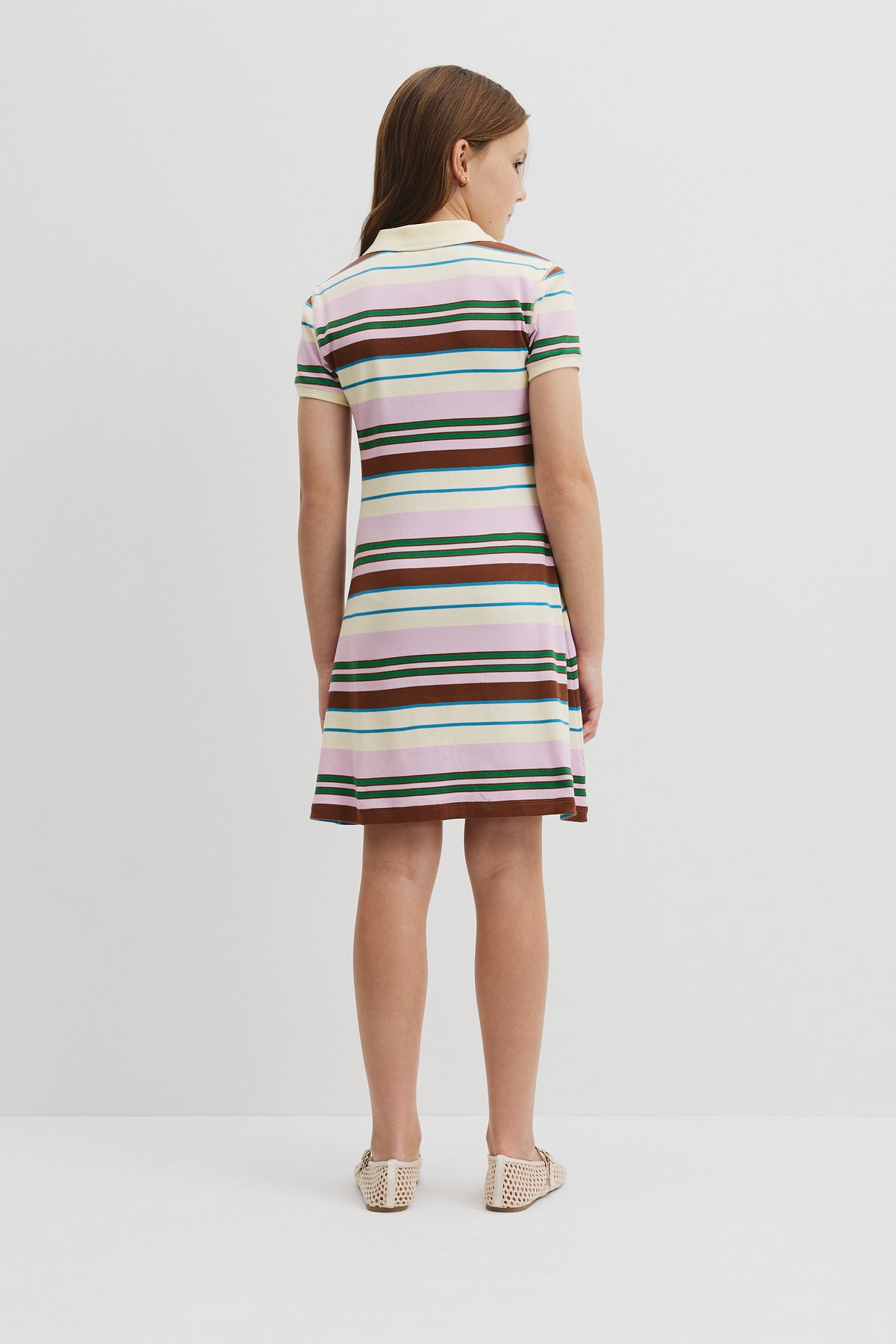 Short Sleeve Collar Polo Dress