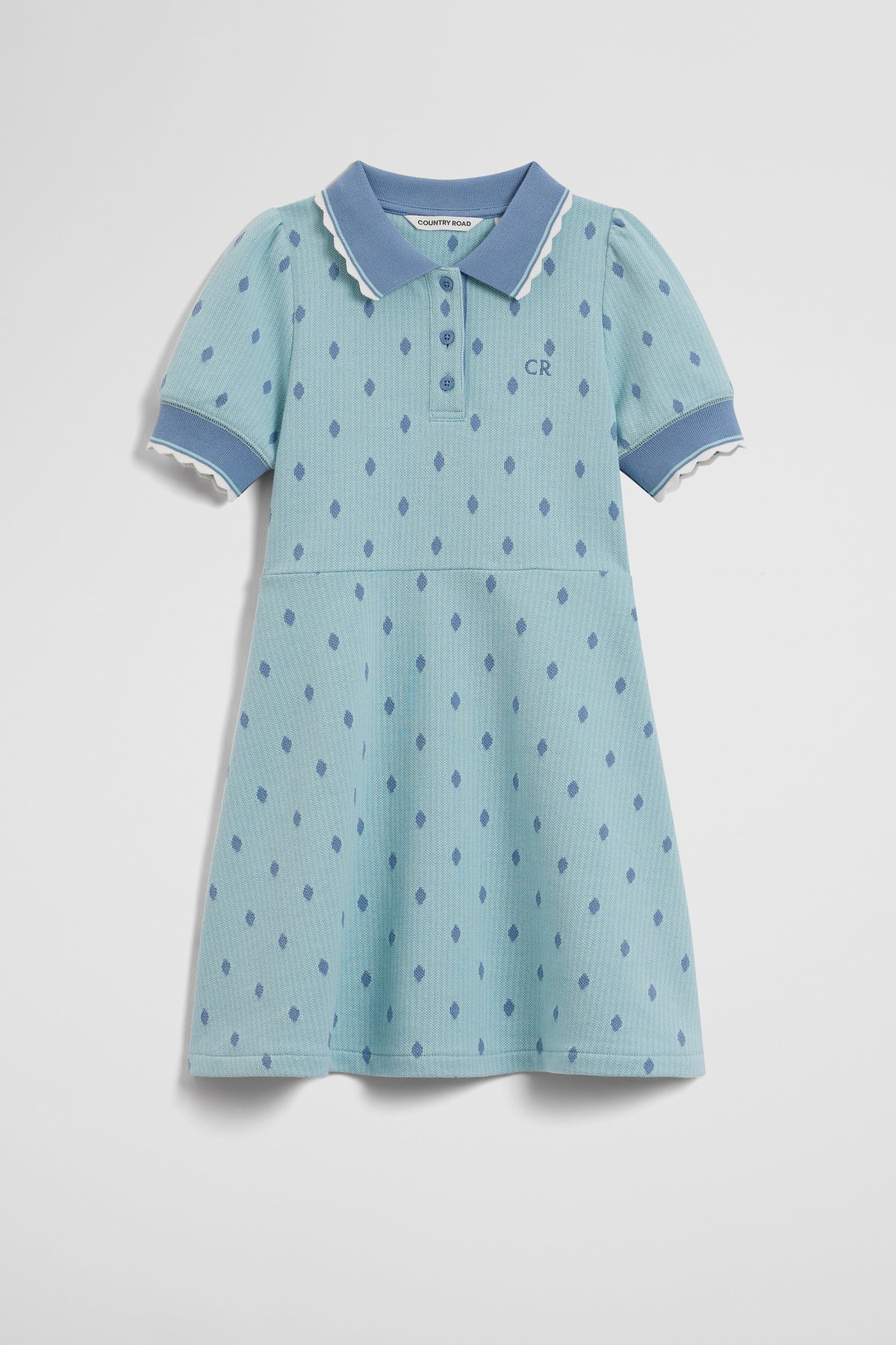 Australian Cotton Short Sleeve Jacquard Polo Dress