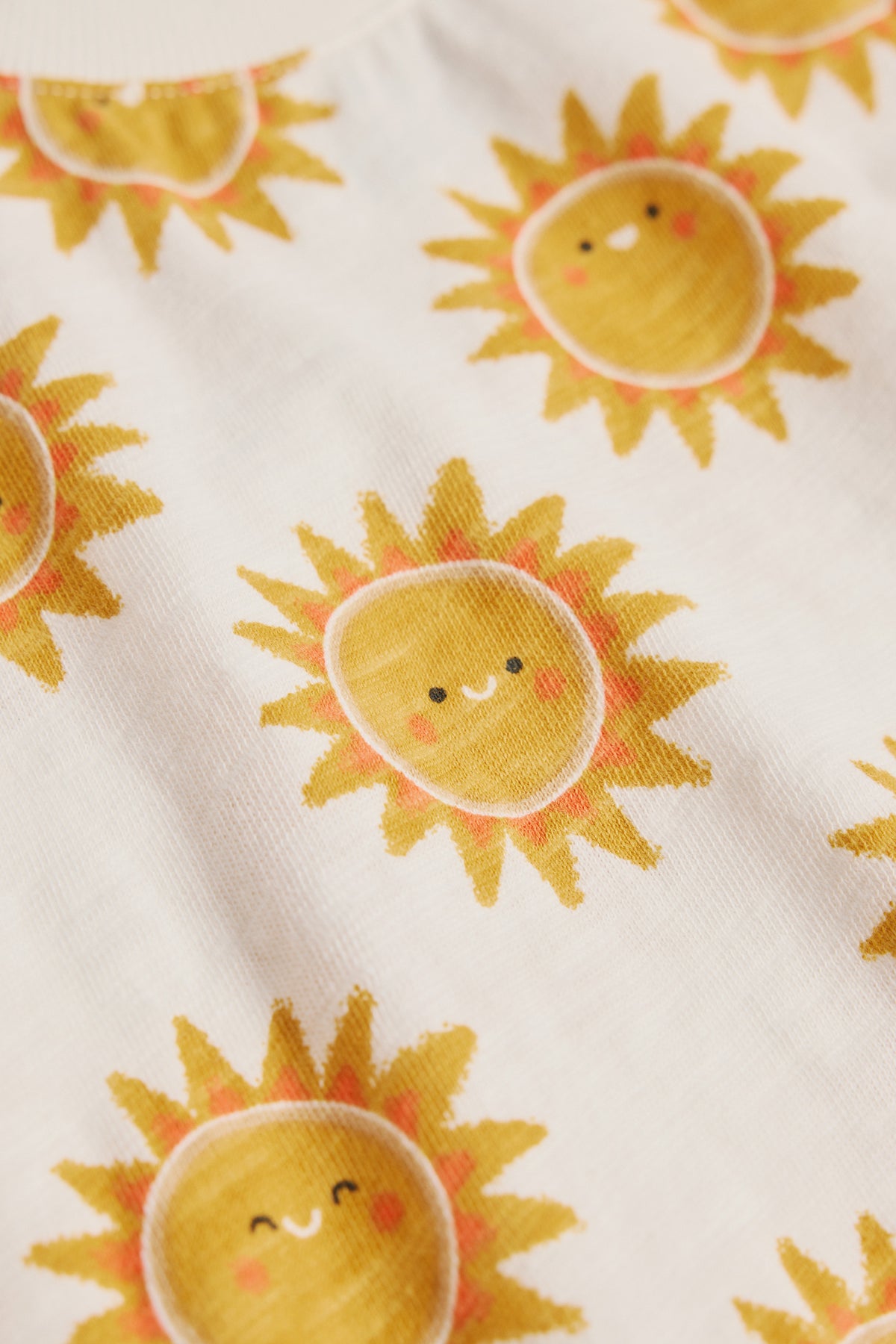Organically Grown Cotton Short Sleeve Relaxed Sun Print T-Shirt