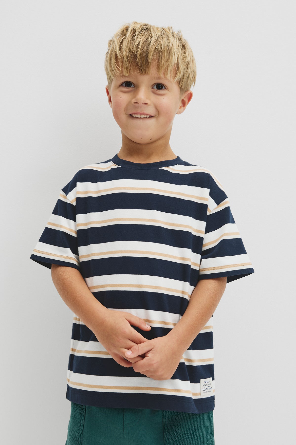 Oversized Stripe Short Sleeve T-Shirt