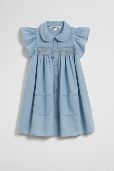Organically Grown Cotton Short Sleeve Chambray Dress