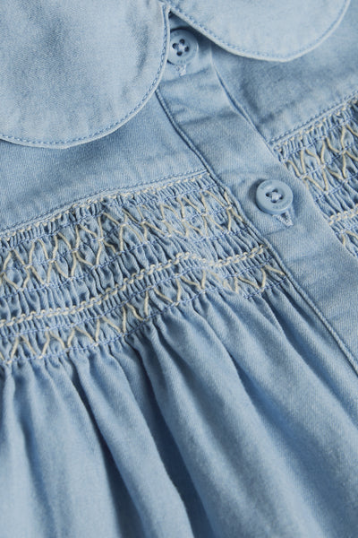 Organically Grown Cotton Short Sleeve Chambray Dress