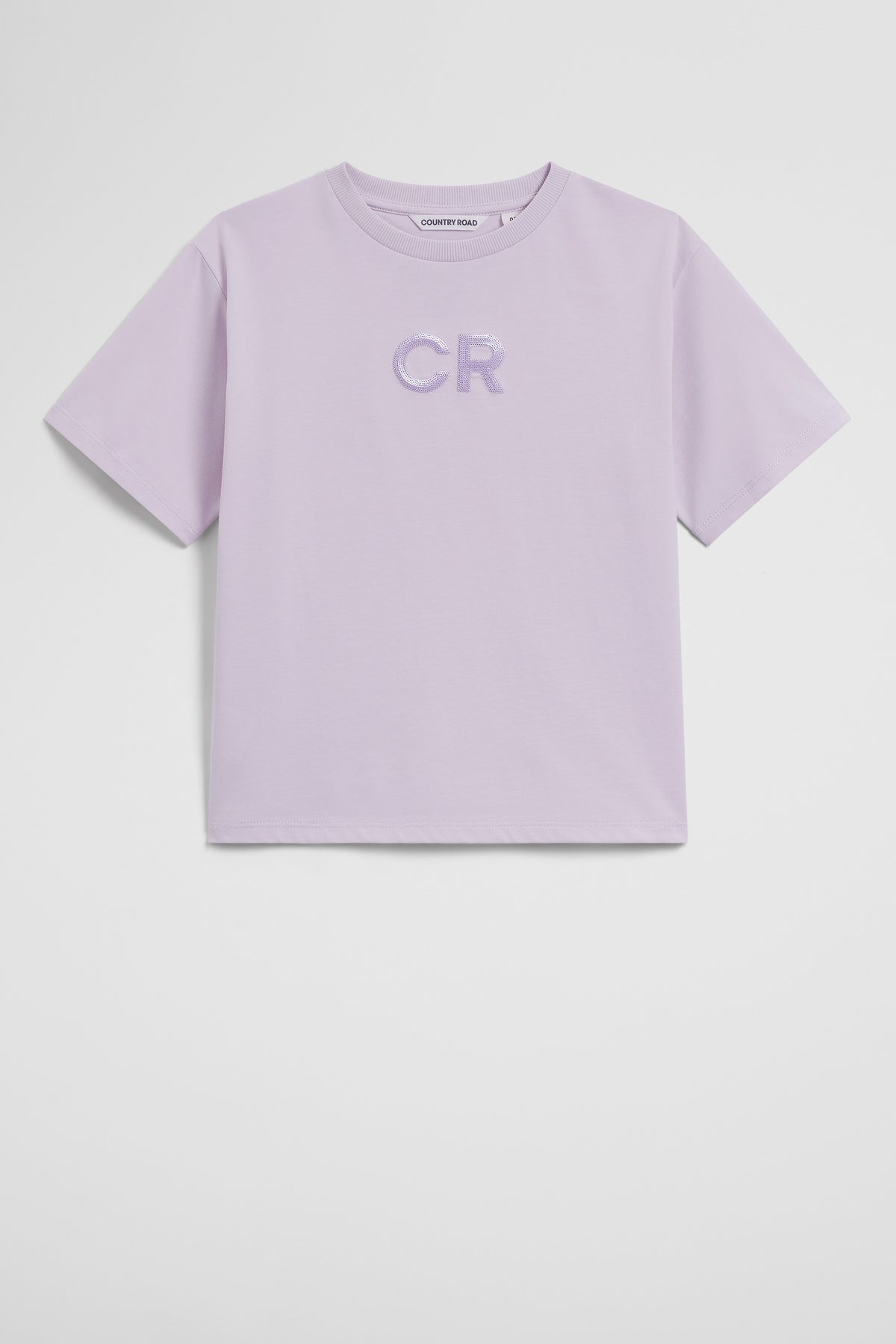 Australian Cotton Short Sleeve Sequin Logo T-Shirt