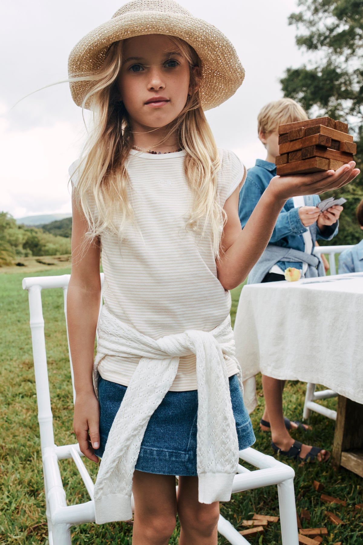 Australian Cotton Short Sleeve Stripe Rib T-Shirt