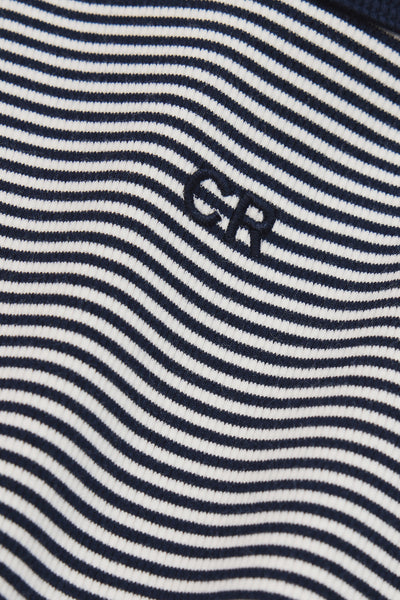 Australian Cotton Blend Short Sleeve Stripe Rib T-Shirt