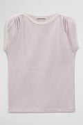 Australian Cotton Short Sleeve Stripe Rib T-Shirt
