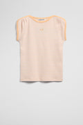 Australian Cotton Blend Short Sleeve Stripe Rib T-Shirt