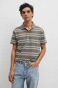 Australian Cotton Stripe Pique Polo
