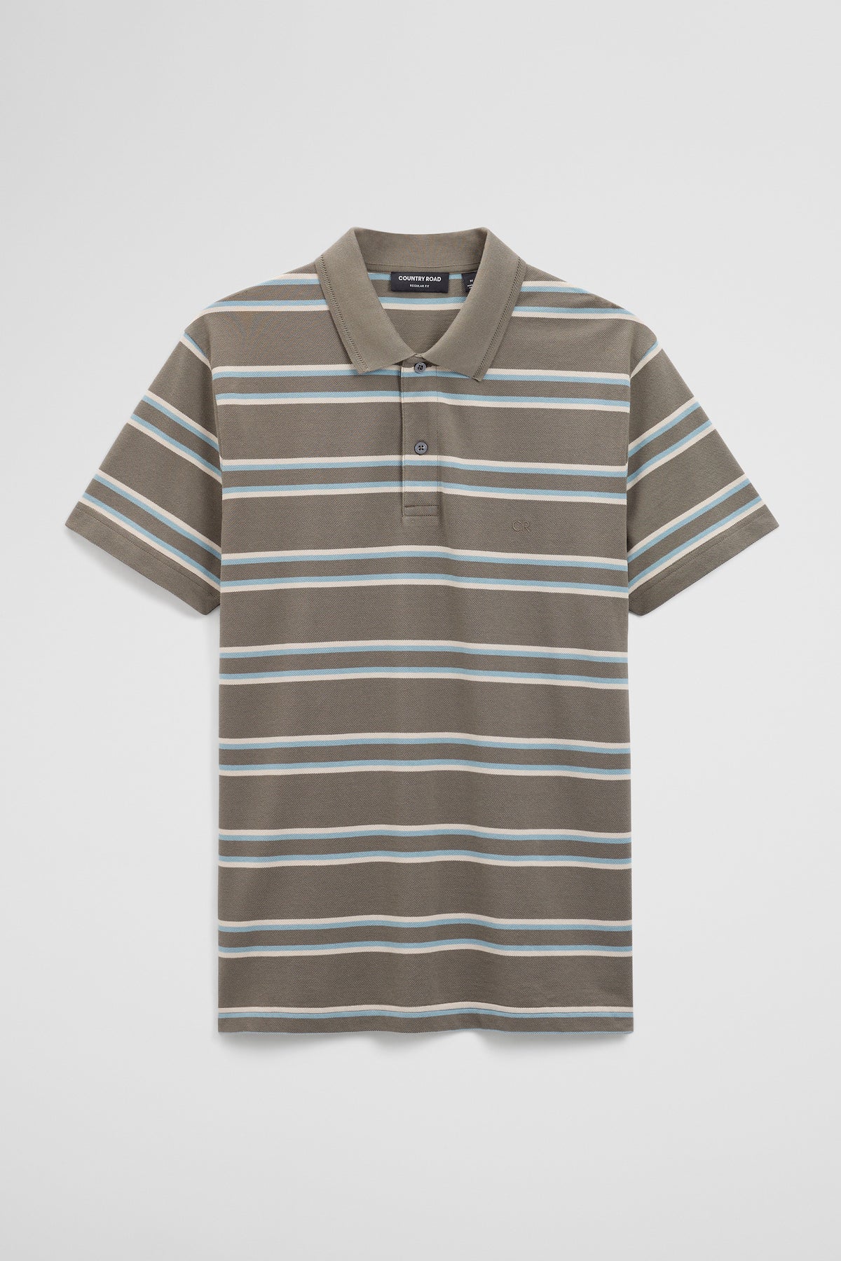 Australian Cotton Stripe Pique Polo