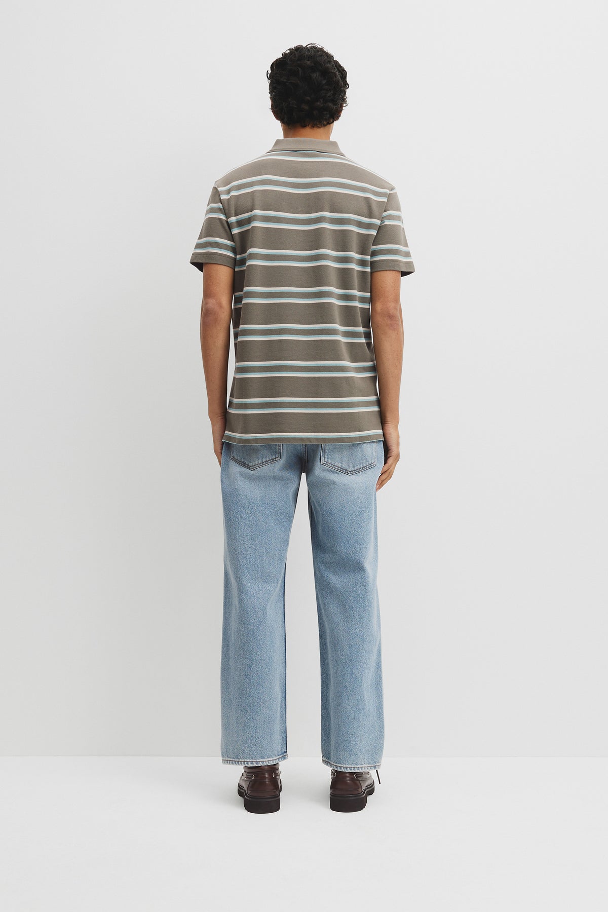 Australian Cotton Stripe Pique Polo