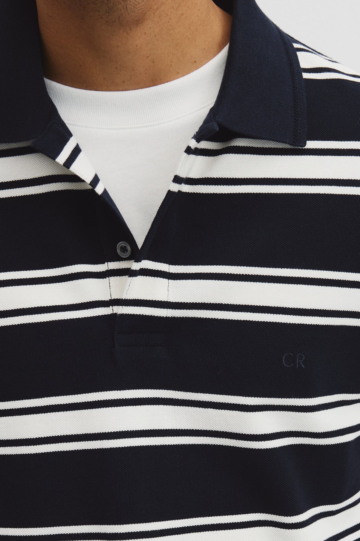 Australian Cotton Stripe Pique Polo