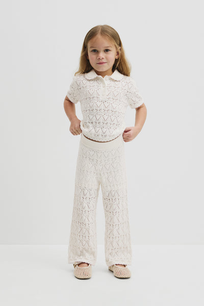 Australian Cotton Short Sleeve Collar Knit Top