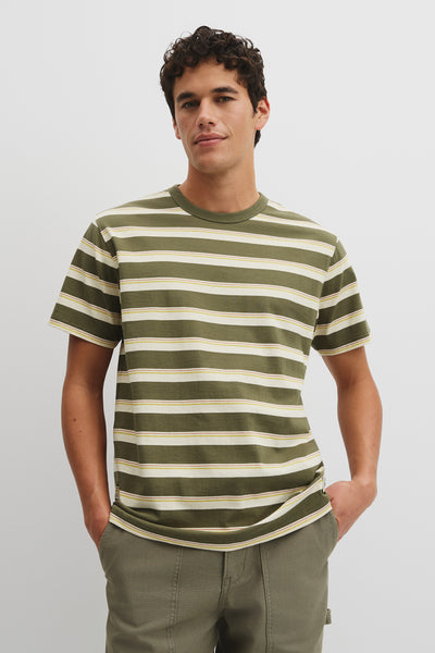 Australian Cotton Stripe Workwear T-Shirt