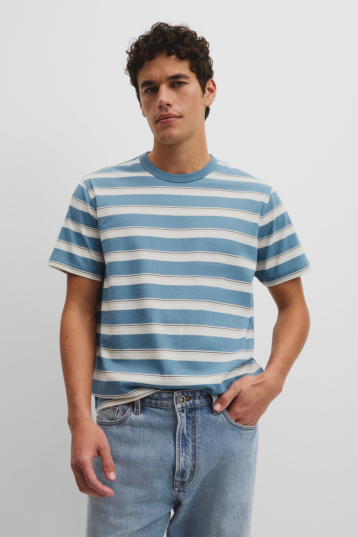 Australian Cotton Stripe Workwear T-Shirt