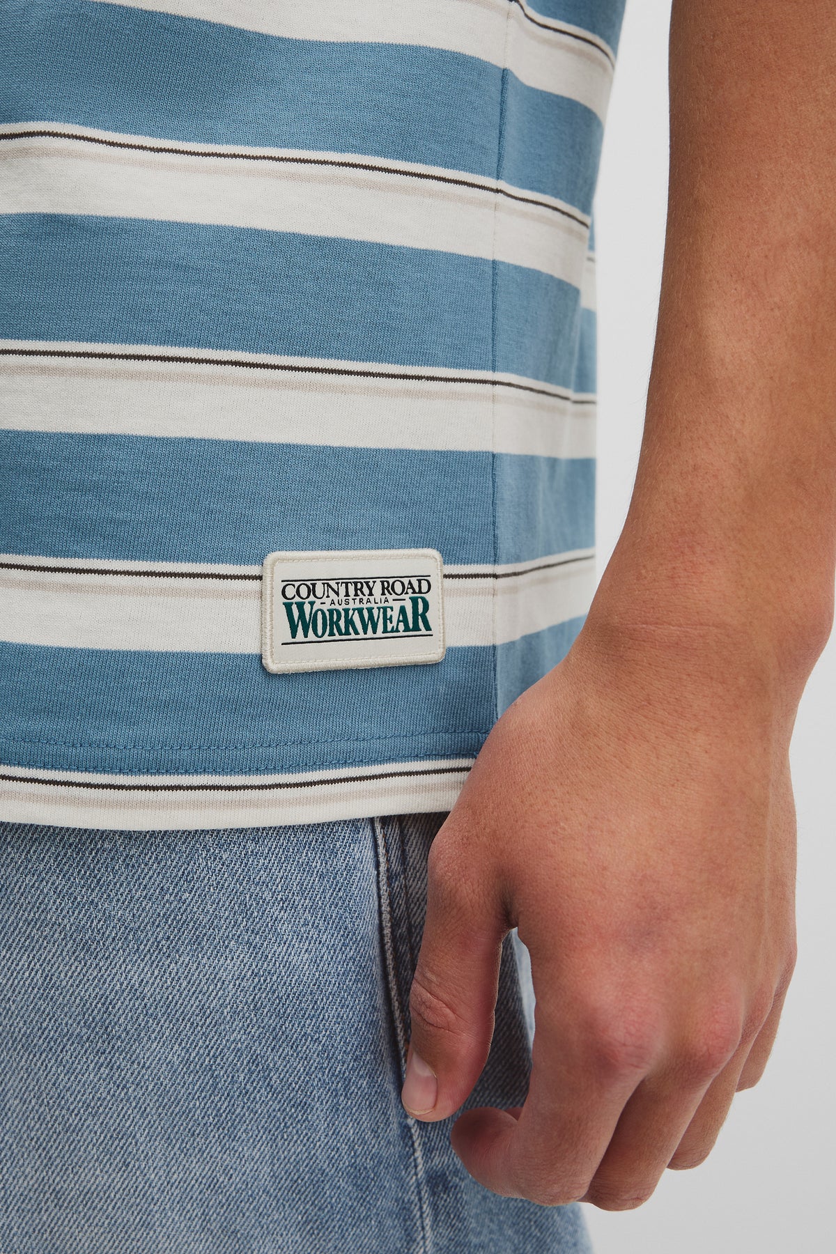 Australian Cotton Stripe Workwear T-Shirt