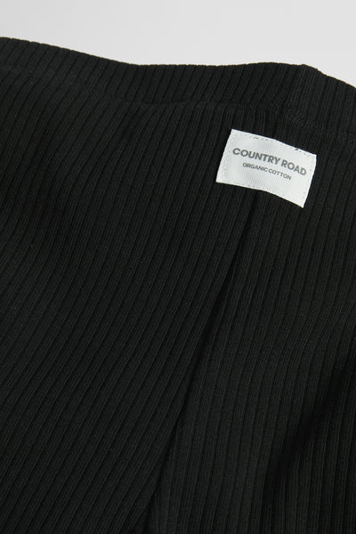 Organicallygrown Cotton Blend Rib Bike Short