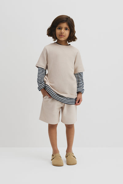 Organically Grown Cotton Relaxed Waffle Short Sleeve T-Shirt