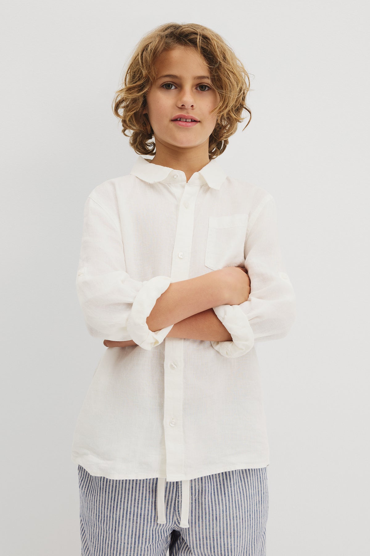 Teen Long Sleeve Linen Shirt