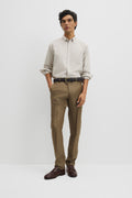 Regular Fit Tapered Linen Pant