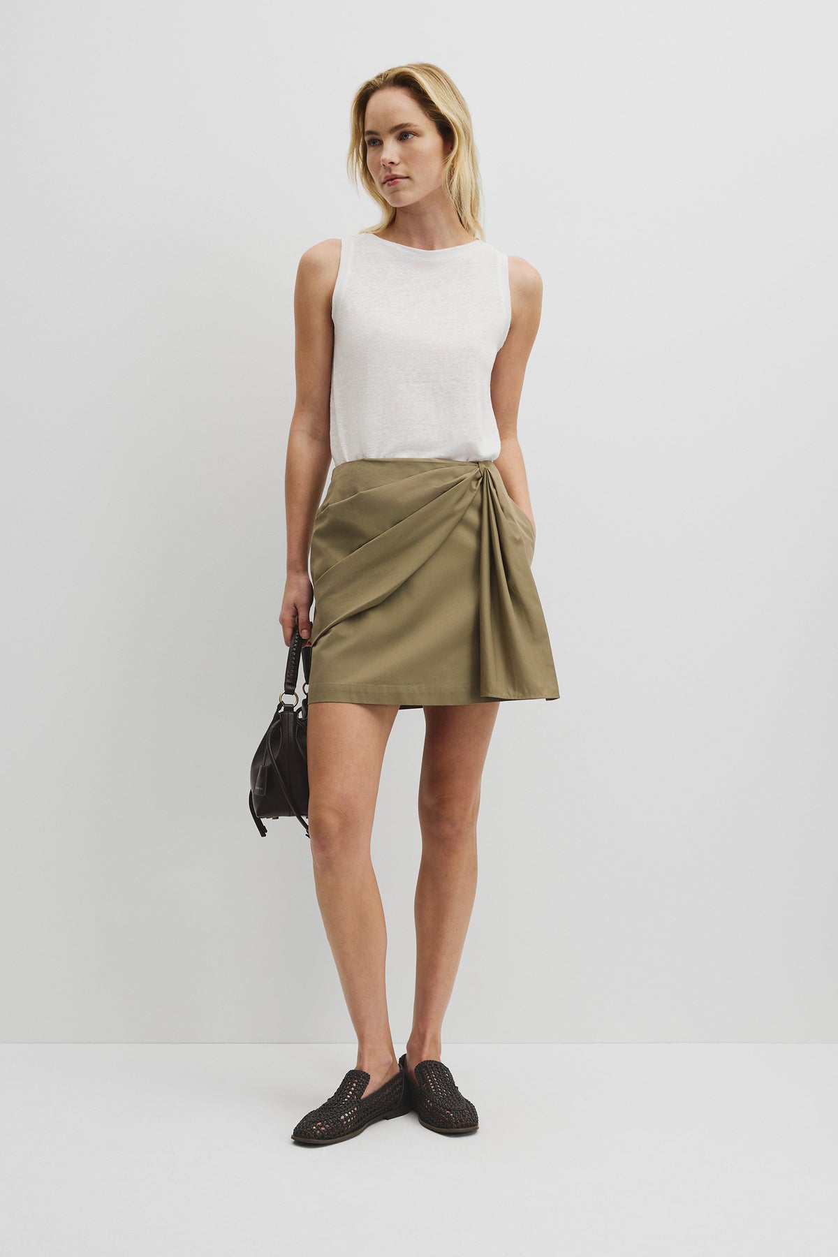 Linen Boat Neck Tank