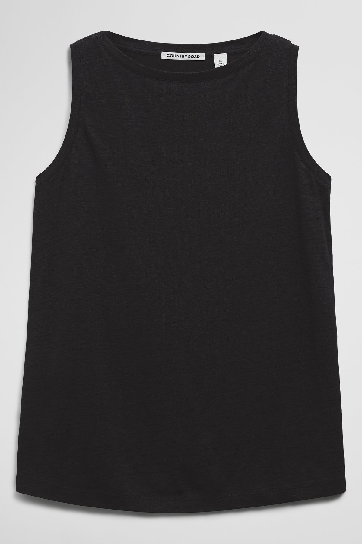 Linen Boat Neck Tank