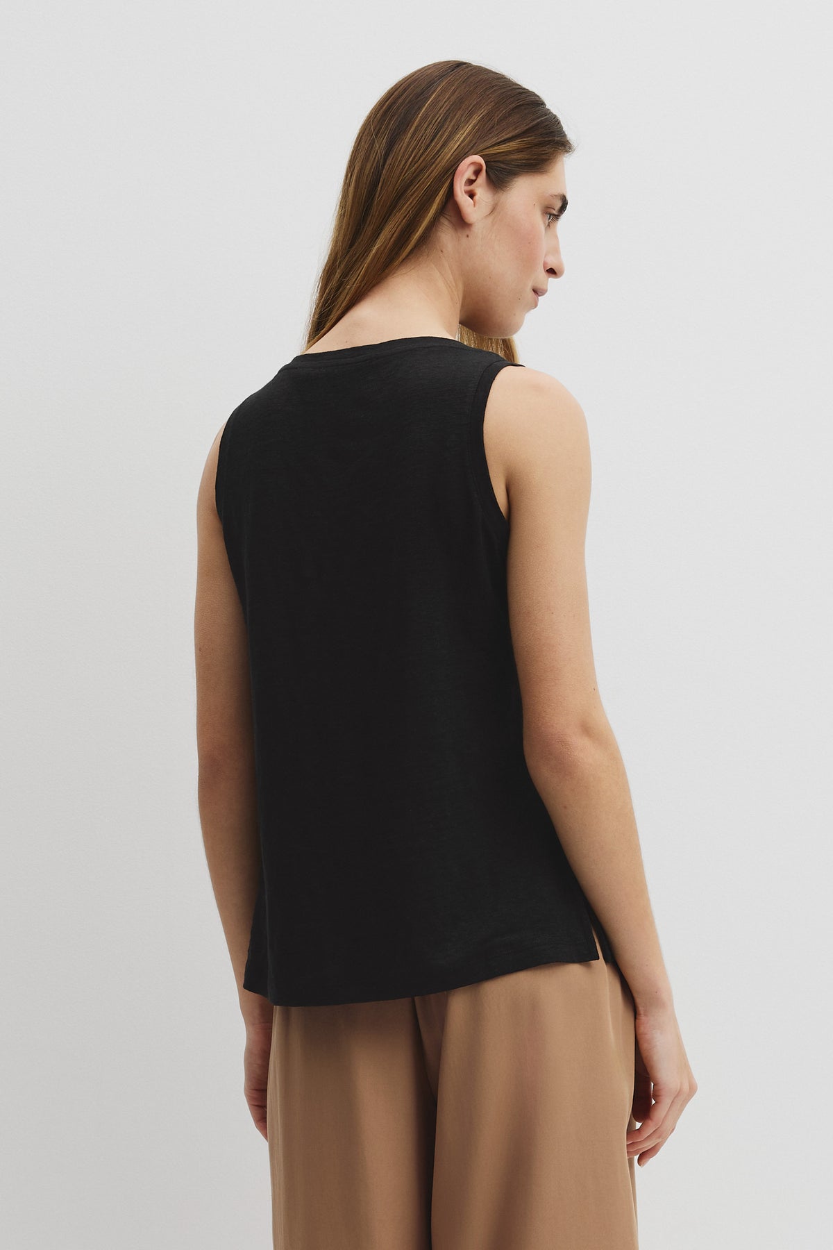 Linen Boat Neck Tank
