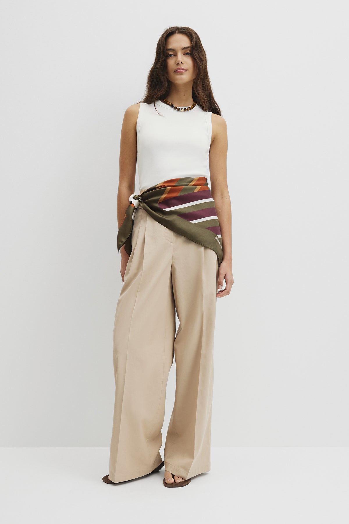 Silk Multi Stripe Scarf