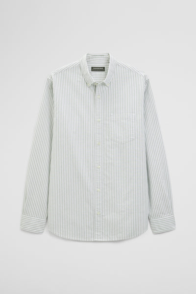 Regular Fit Australian Good Earth Cotton Oxford Stripe Shirt