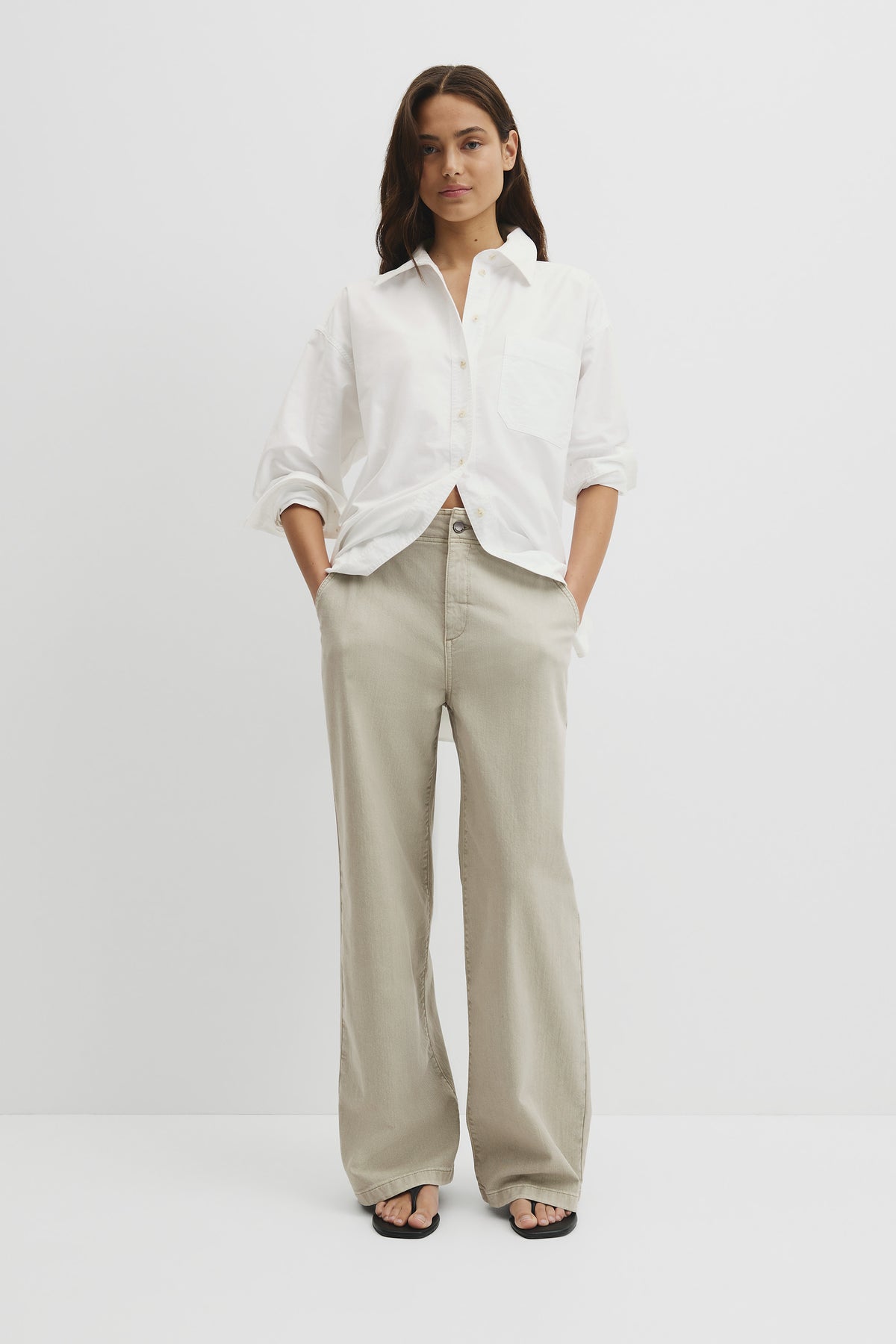 Refined High Rise Wide Leg Jean