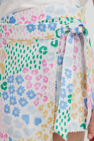 Teen Print Wrap Skort