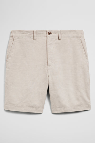 Cotton Linen Stretch Textured Short