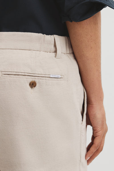 Cotton Linen Stretch Textured Short