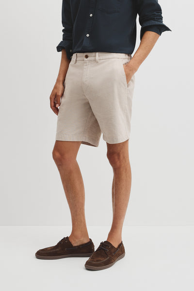 Cotton Linen Stretch Textured Short