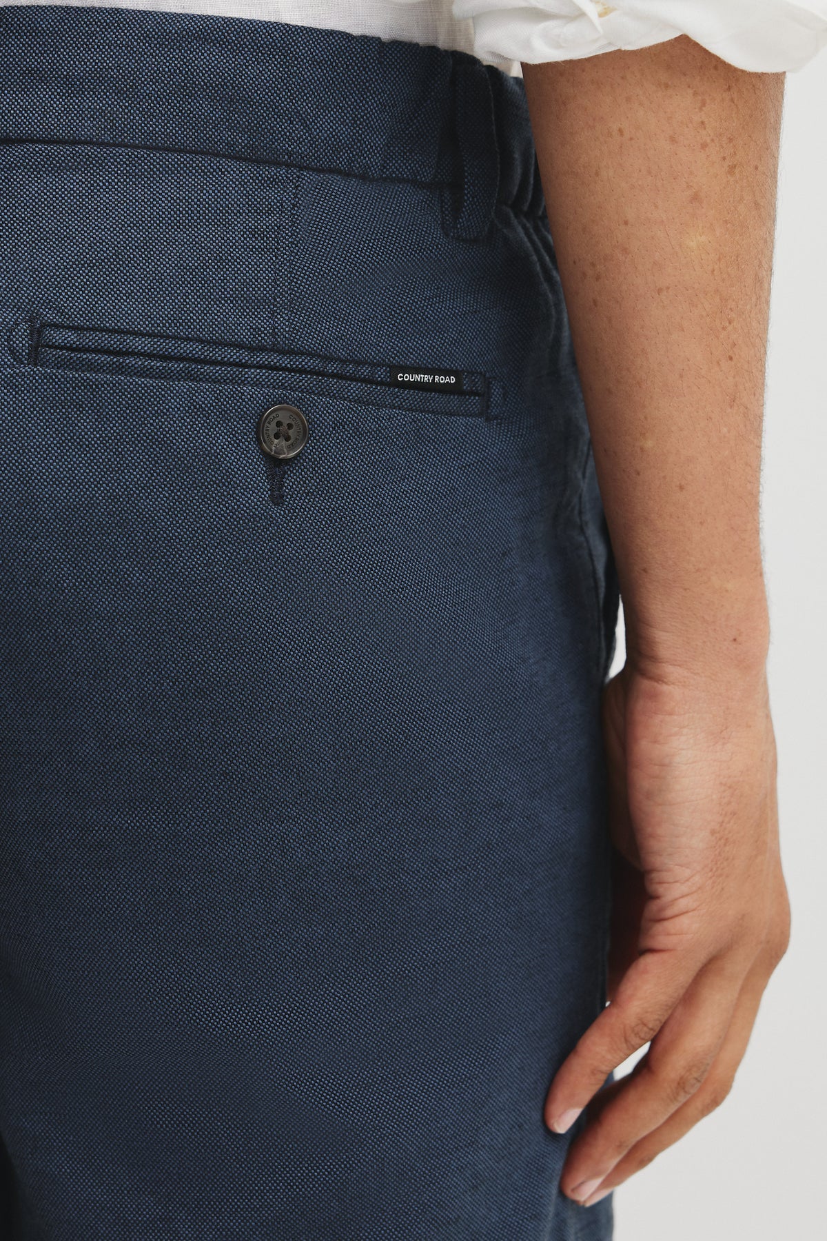 Cotton Linen Stretch Textured Short