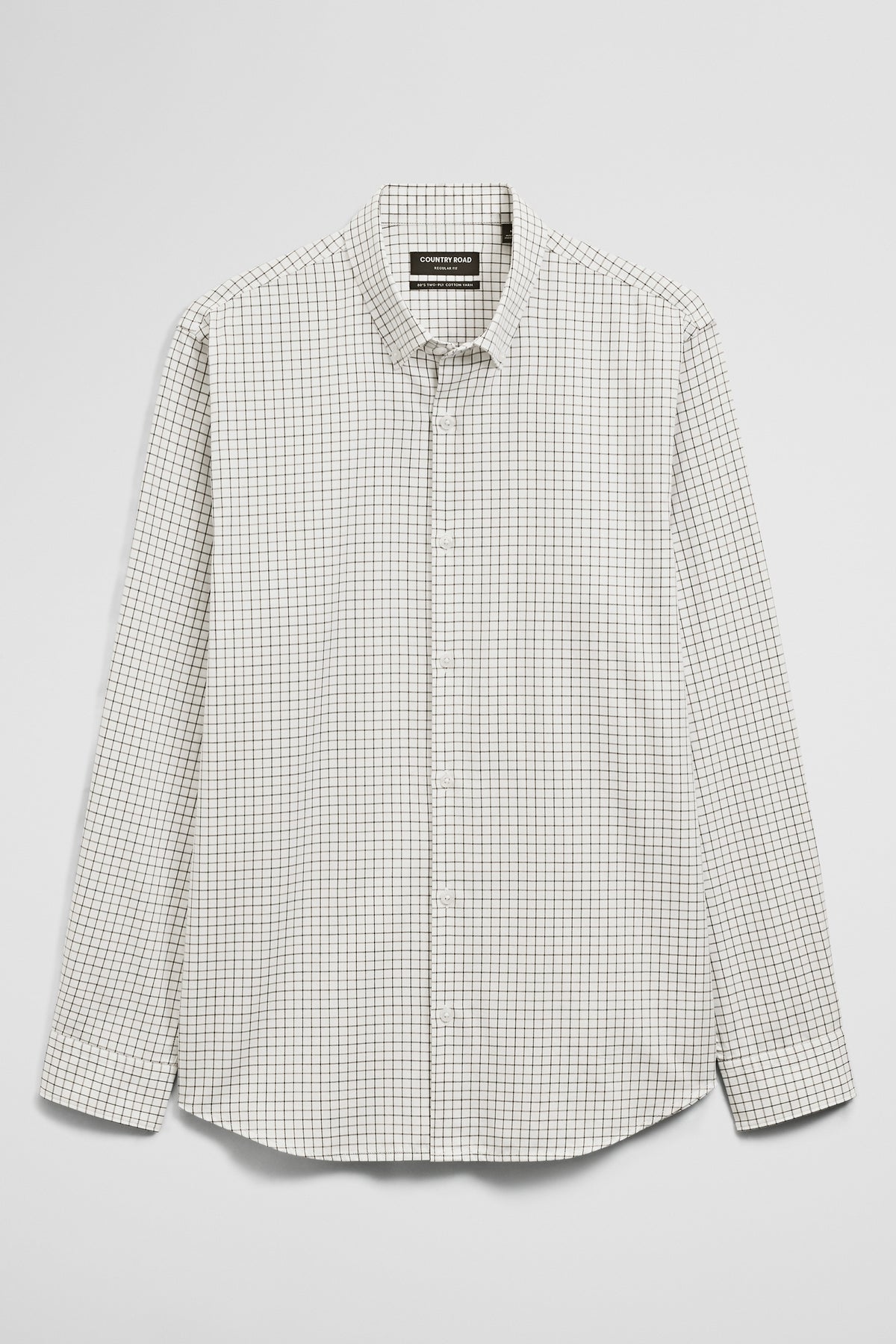 Regular Fit Cotton Grid Shirt