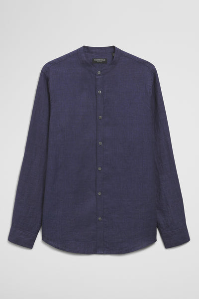 Regular Fit Delave Linen Standard Collar Shirt