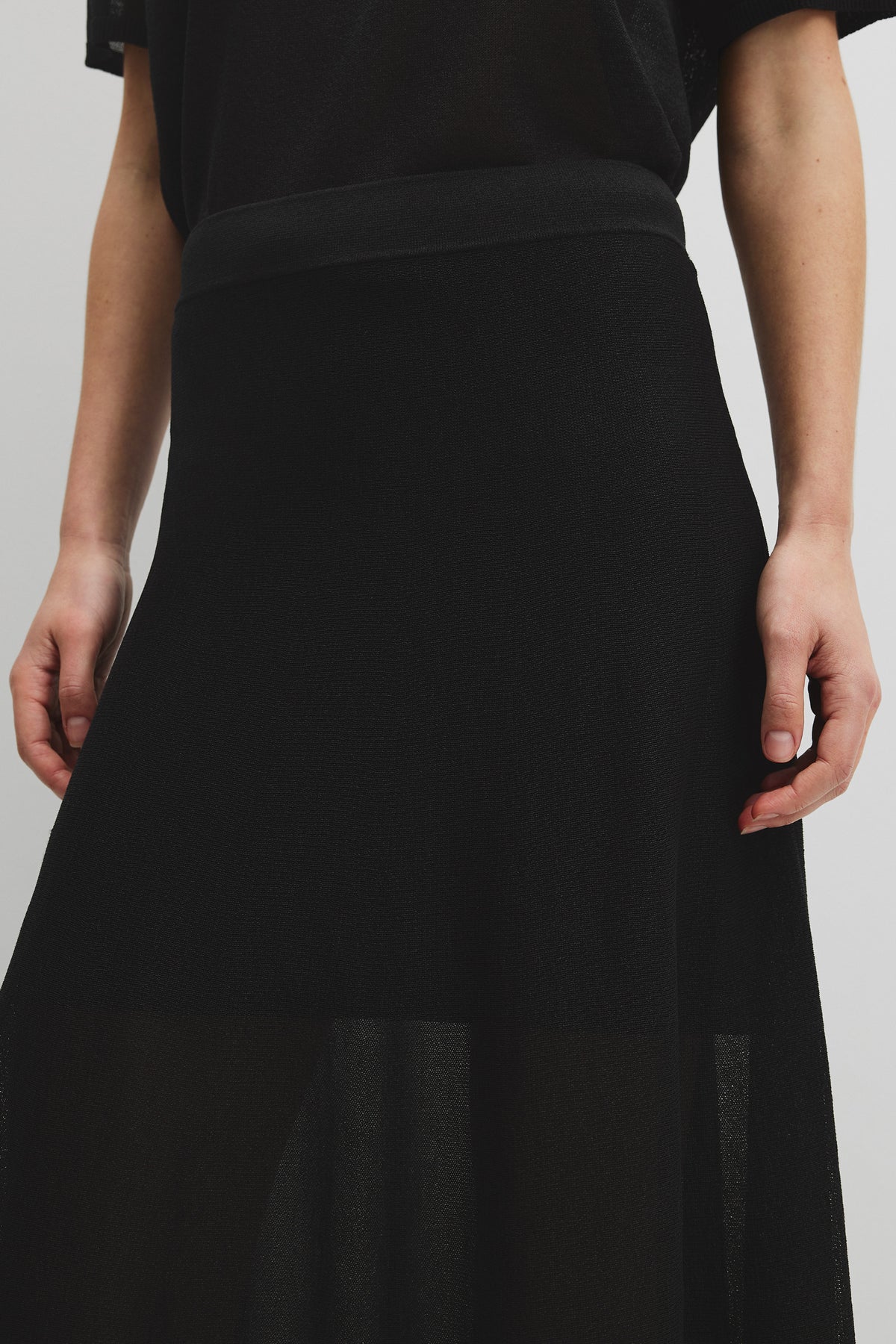 Flared Knit Skirt