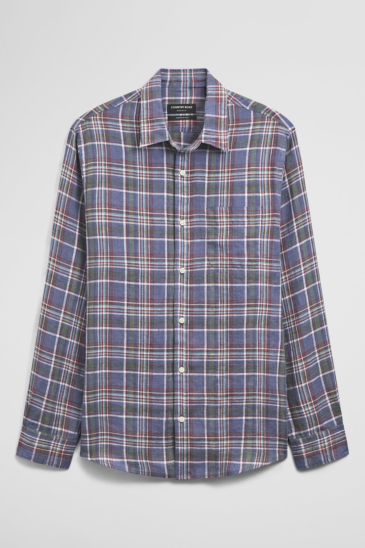 Regular Fit Linen Check Shirt