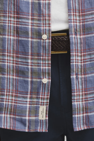 Regular Fit Linen Check Shirt