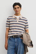 Boucle Stripe Knit Polo
