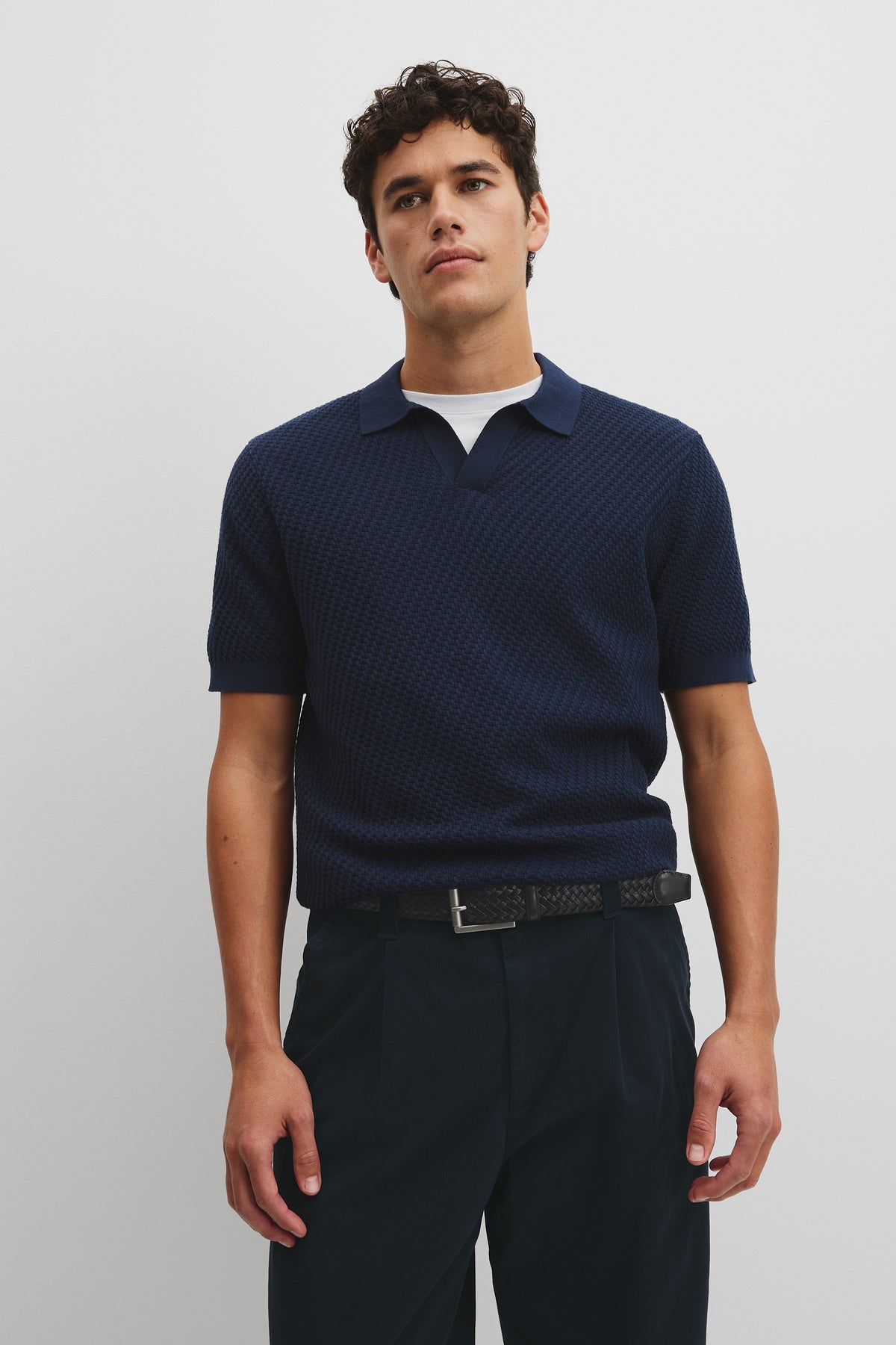 Australian Cotton Basket Knit Polo
