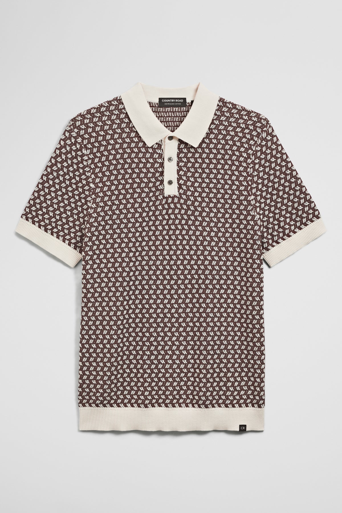 Australian Cotton Jacquard Knit Polo
